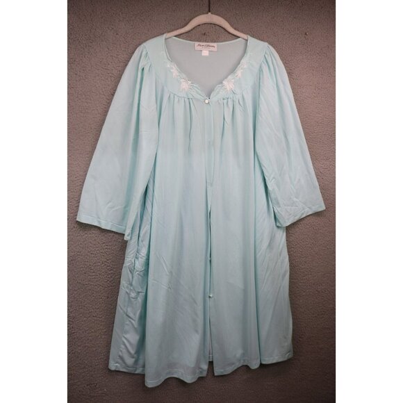 Miss Elaine Classics 3/4 Sleeve Nightgown/Robe-Size Large-Pockets - Picture 1 of 12